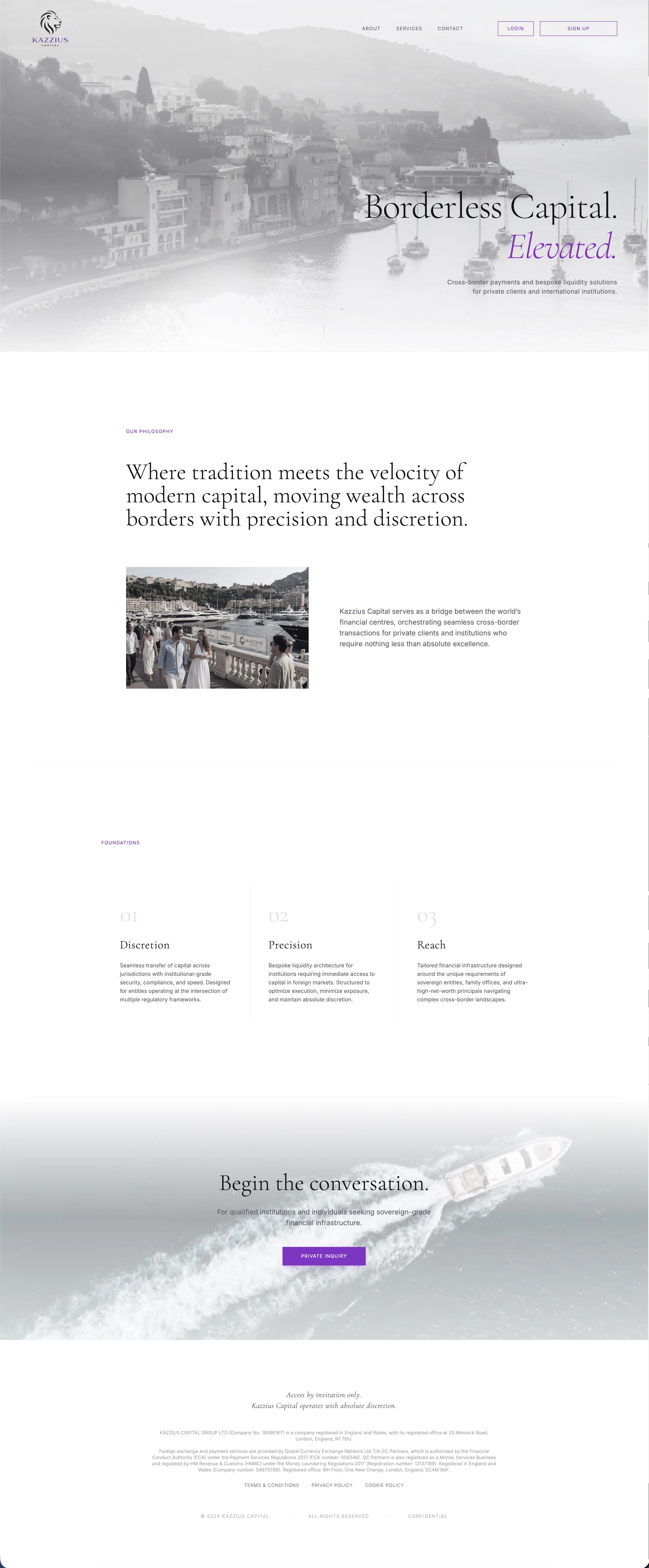 Kazzius Capital website preview