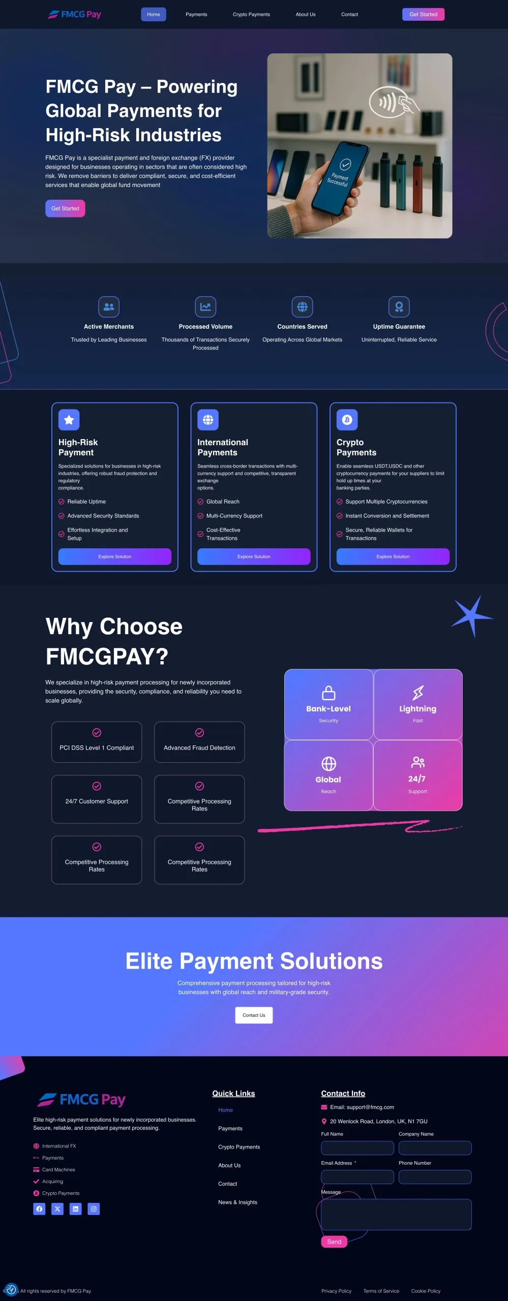 FMCG Pay website preview