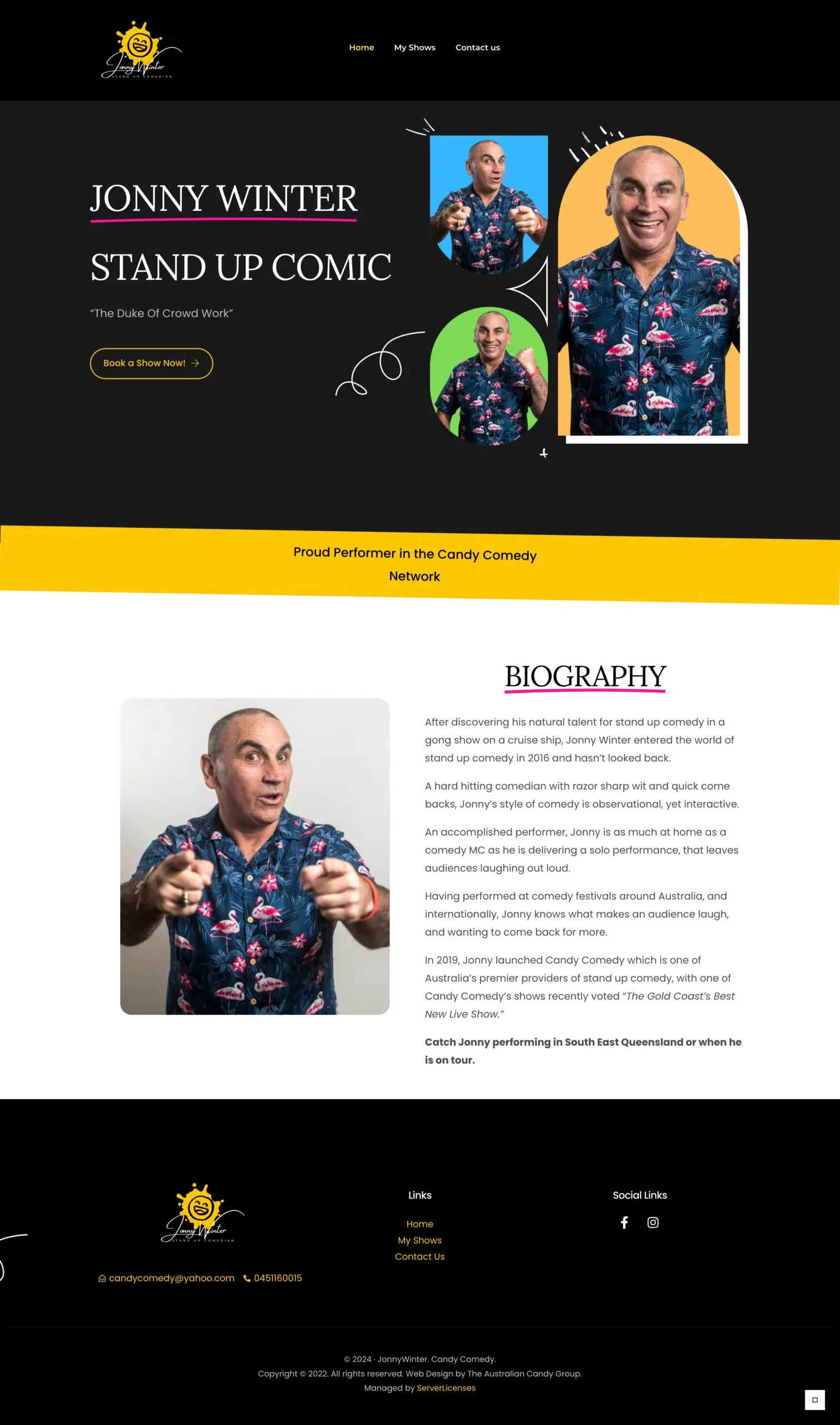 Jonny Winter website preview