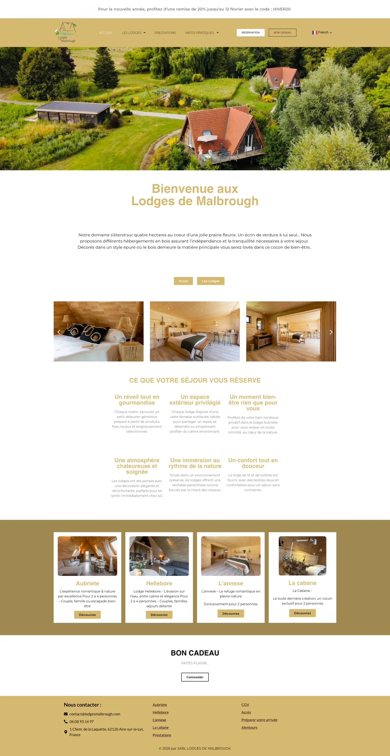 Lodge Marlborough website preview