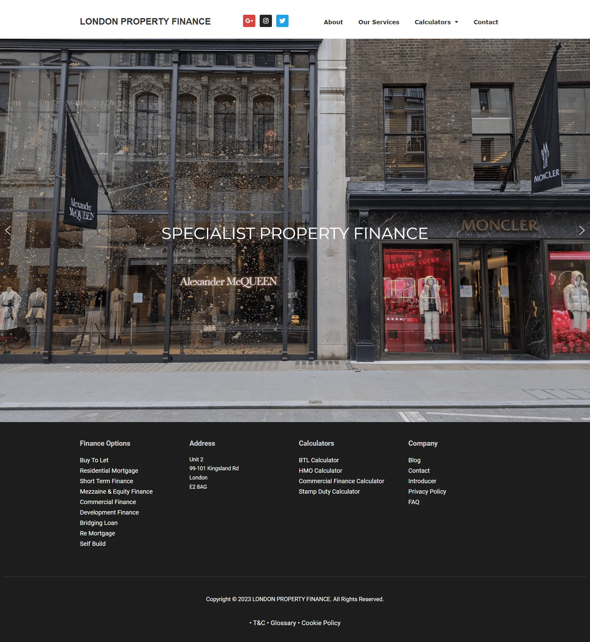 London Property website preview
