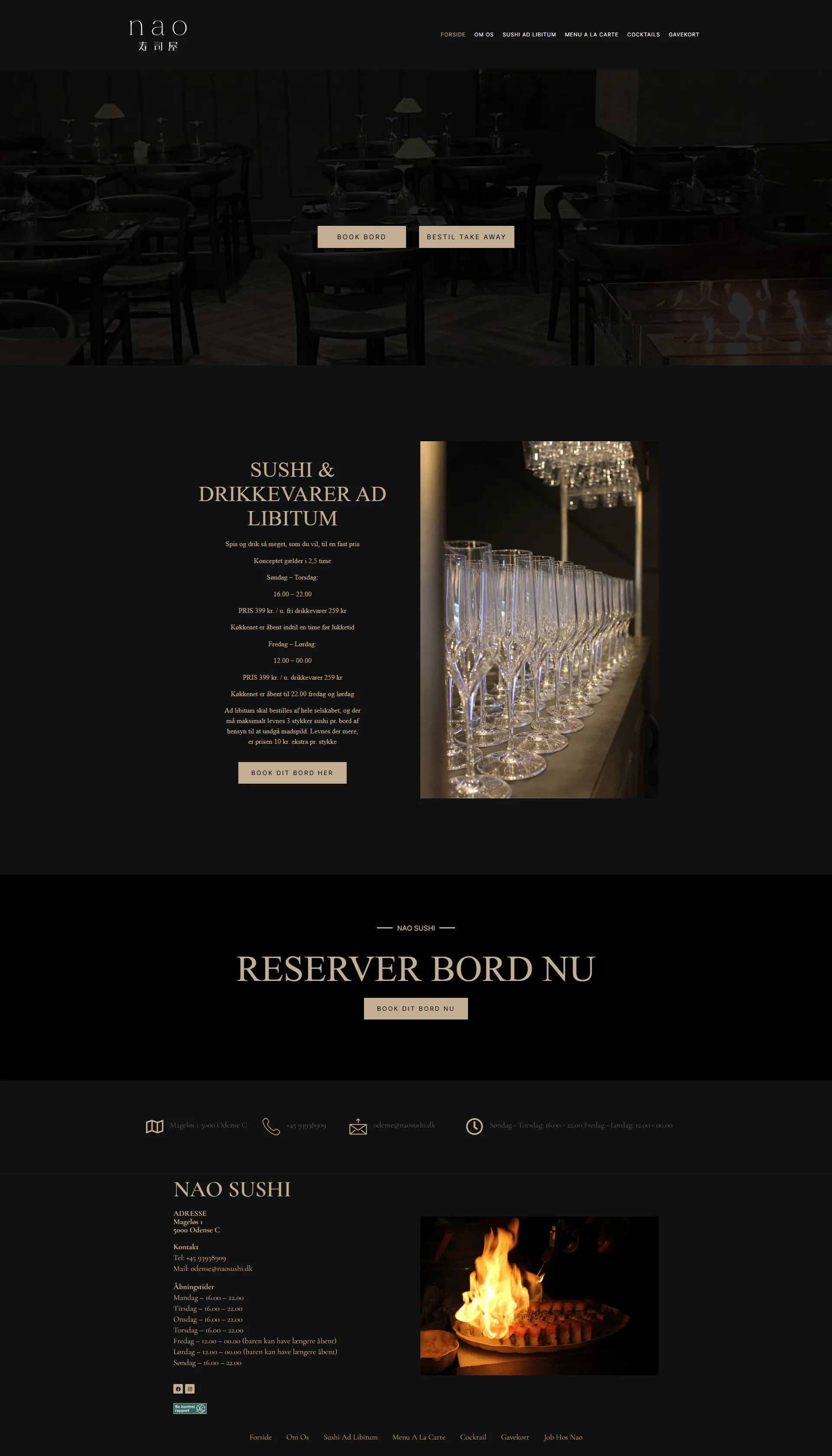 Nao Sushi website preview