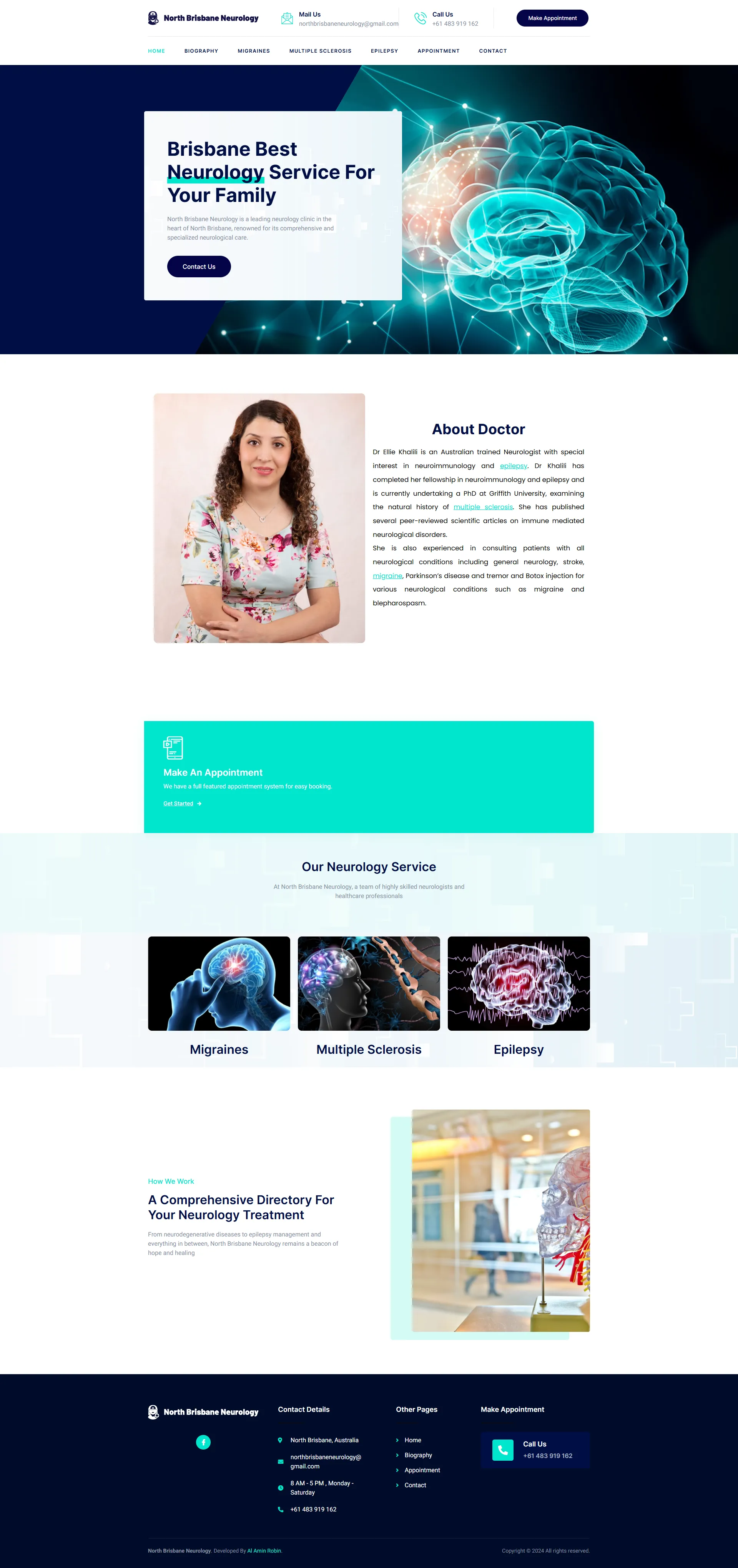 North Brisbane Neurology website preview