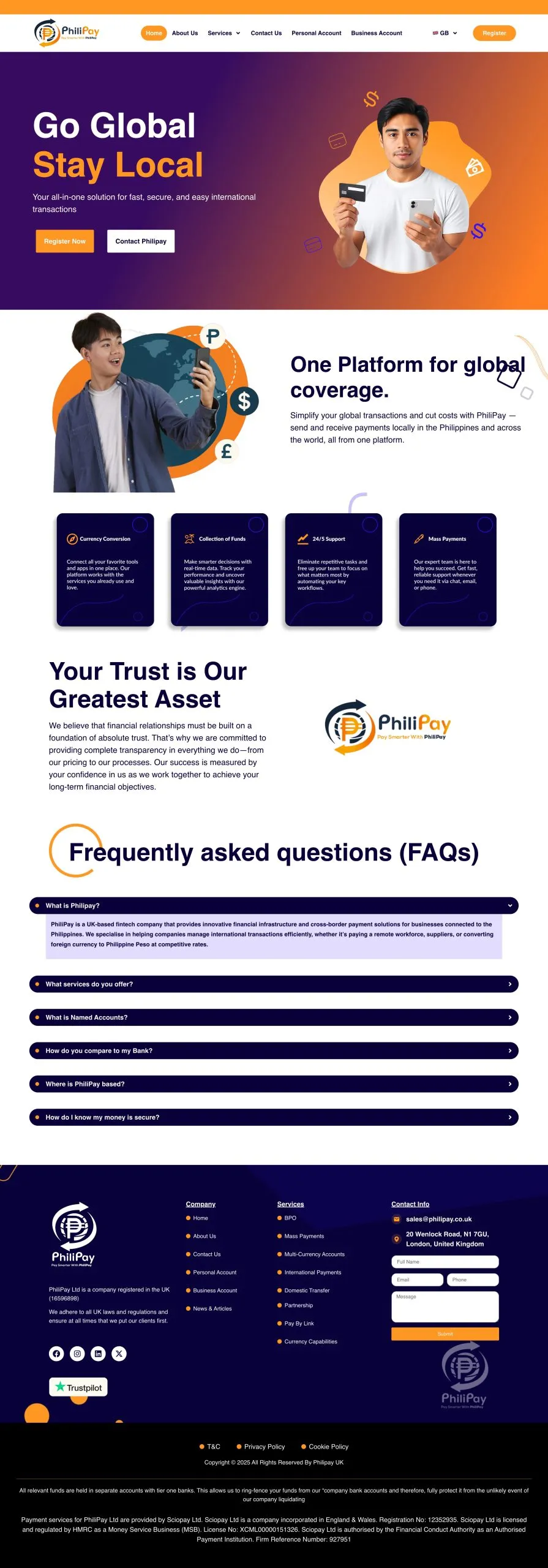 Philipay UK website preview