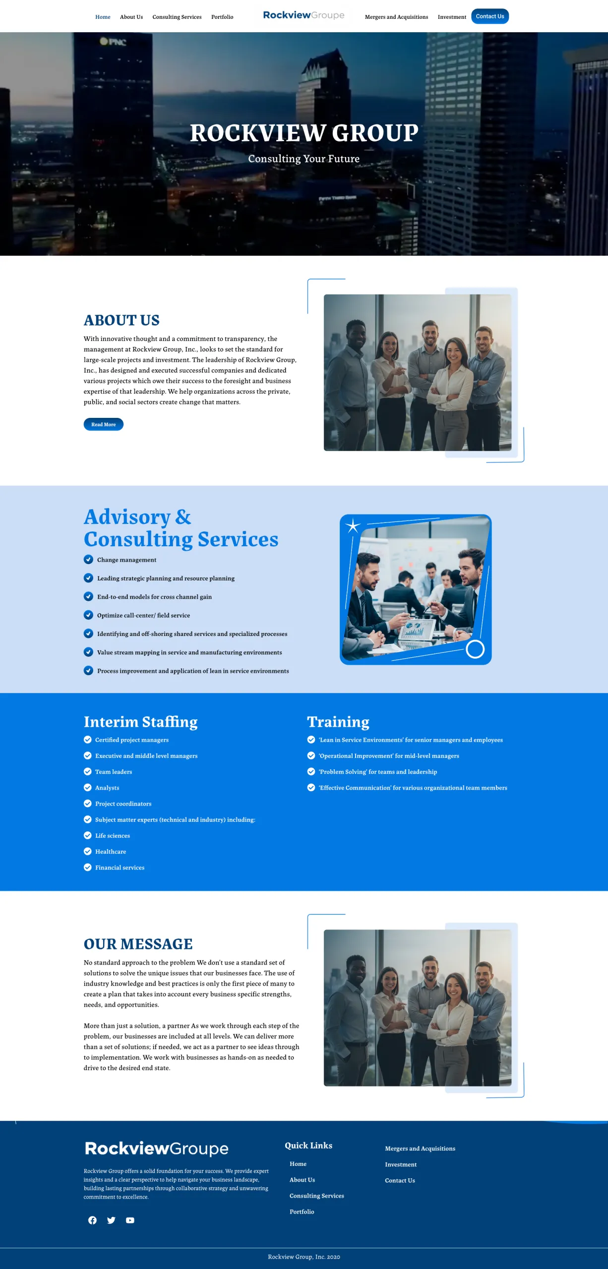 Rockview Group website preview