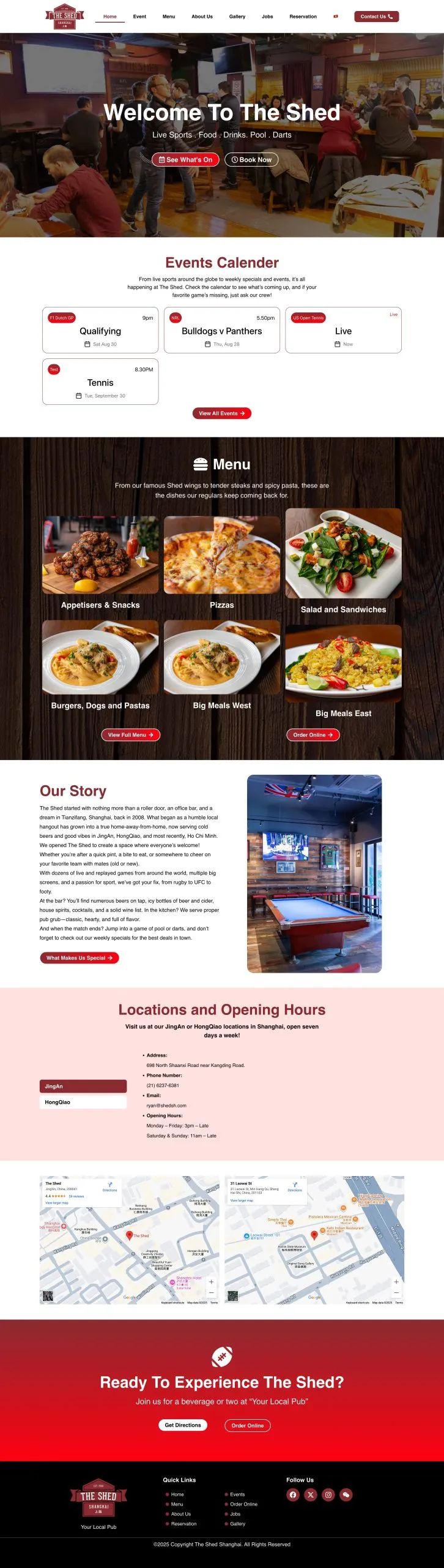 Shedsh website preview
