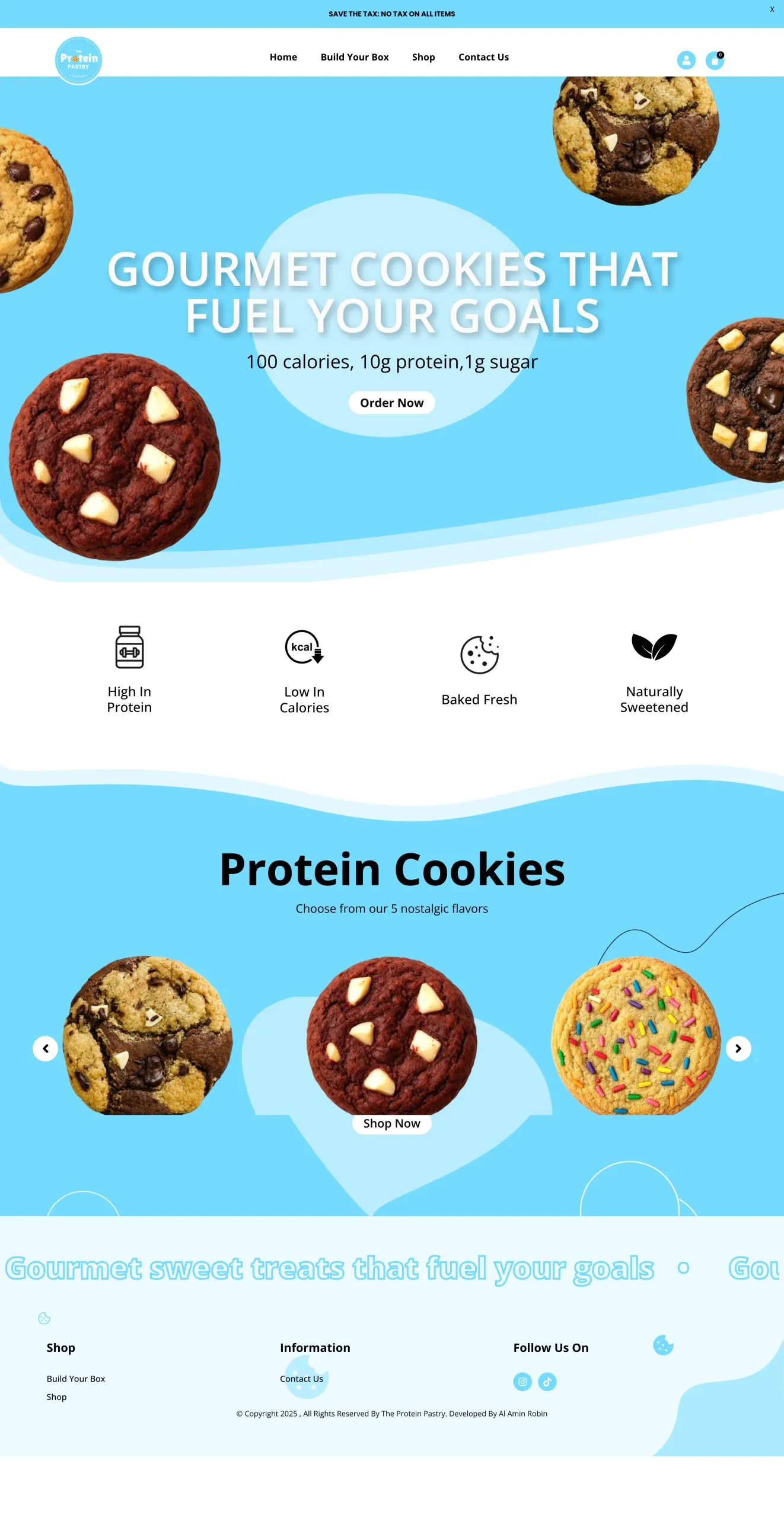 The Protein Pastry website preview