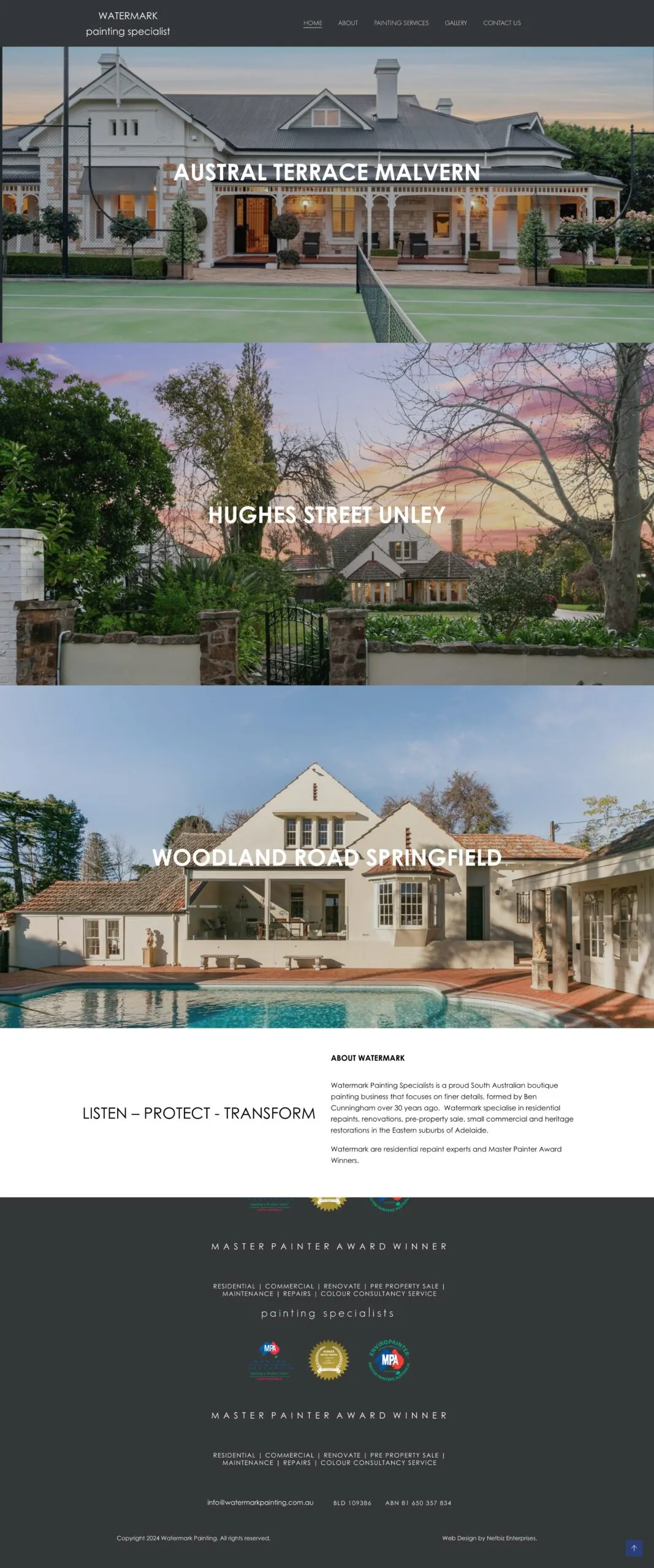 Watermark Painting website preview
